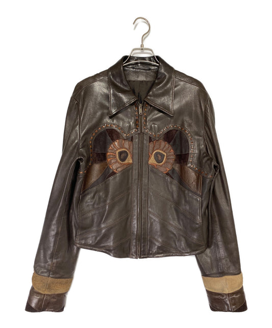 GUCCI Patchwork Leather Jacket 125226