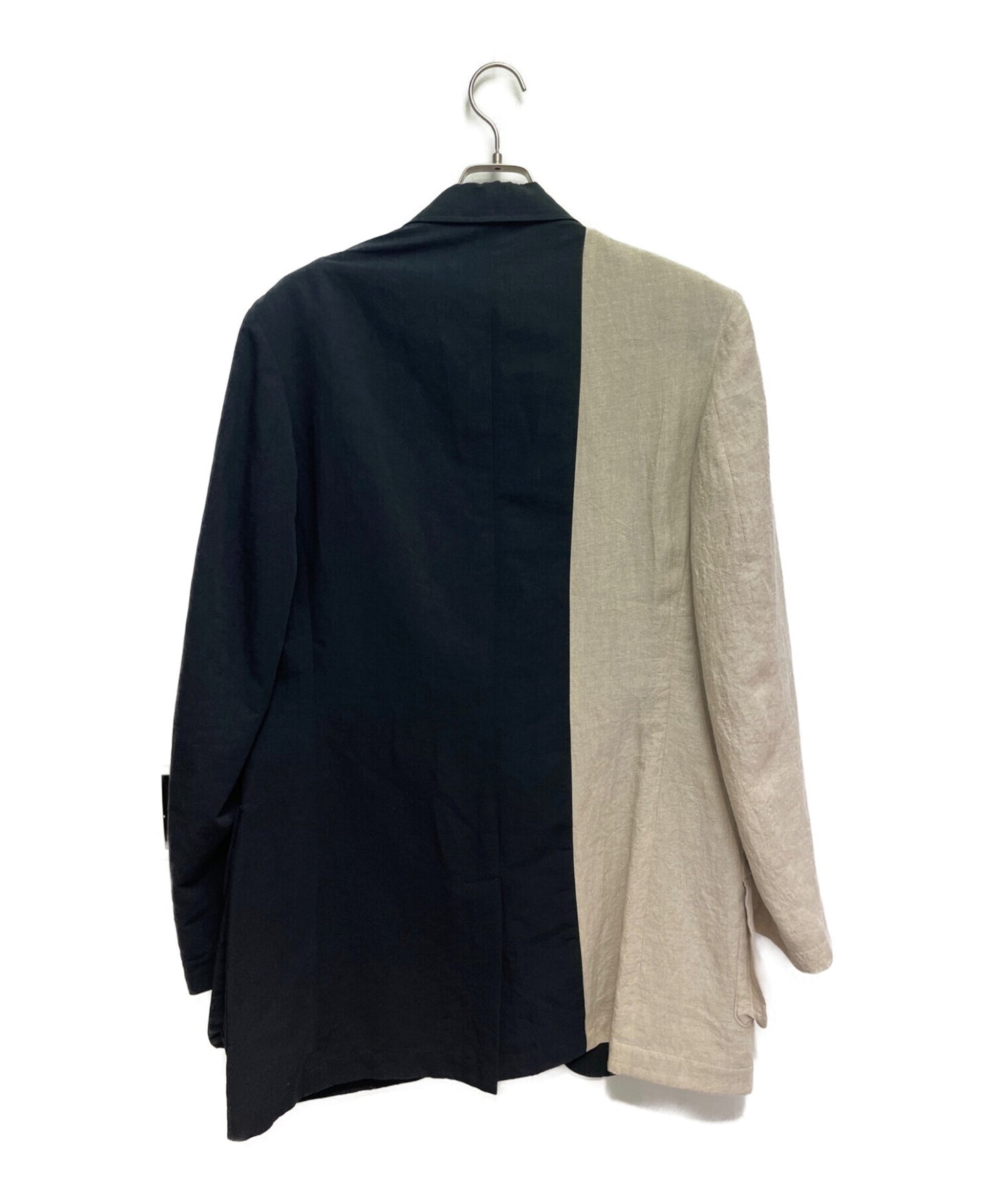Yohji Yamamoto Pour Homme 22SS盒子套夾克與右前耳朵HG-J44-806