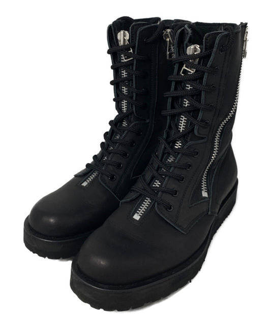 [Pre-owned] Yohji Yamamoto pour homme 3 Zipper Military Boots HE-E07-761