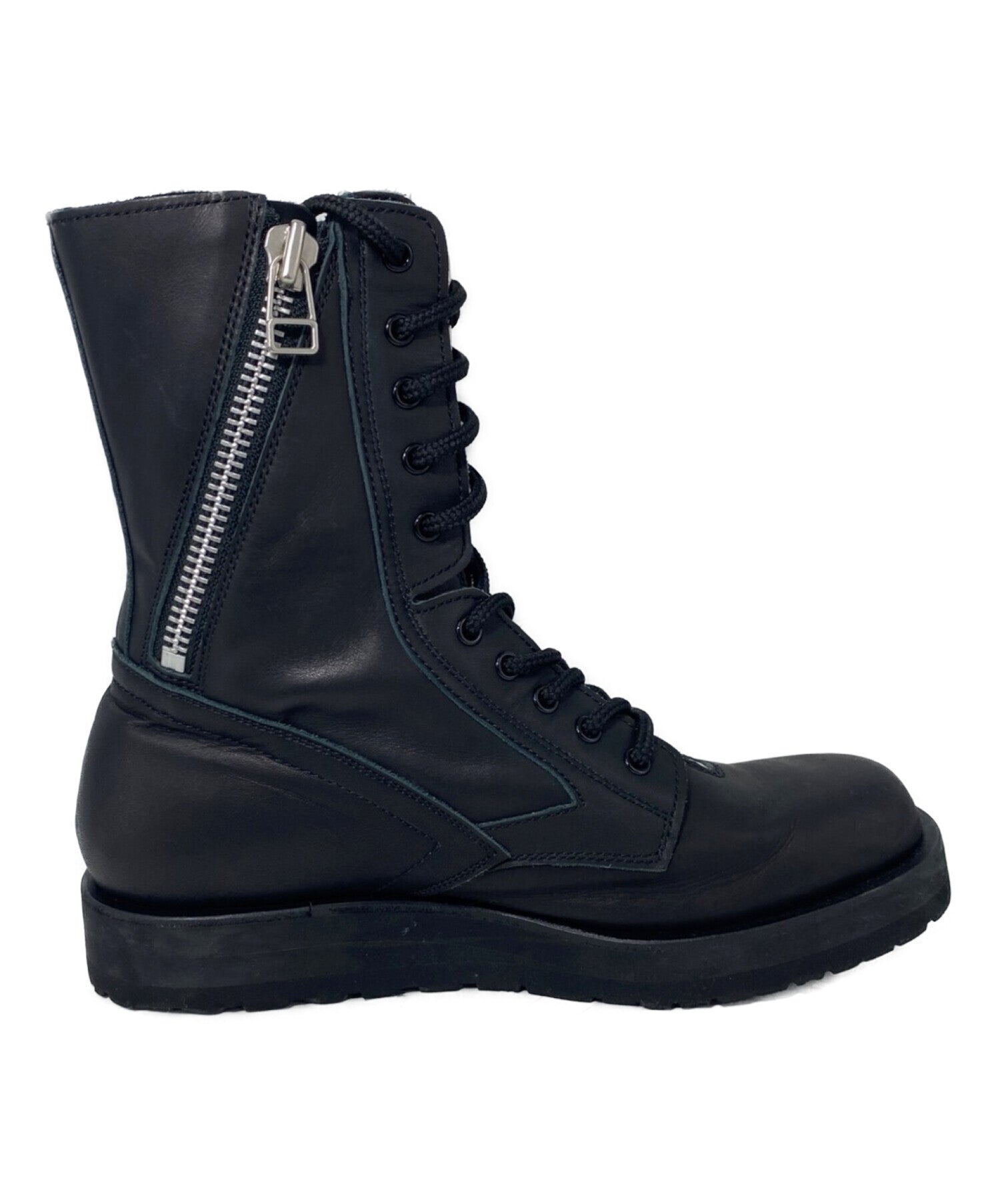 [Pre-owned] Yohji Yamamoto pour homme 3 Zipper Military Boots HE-E07-761