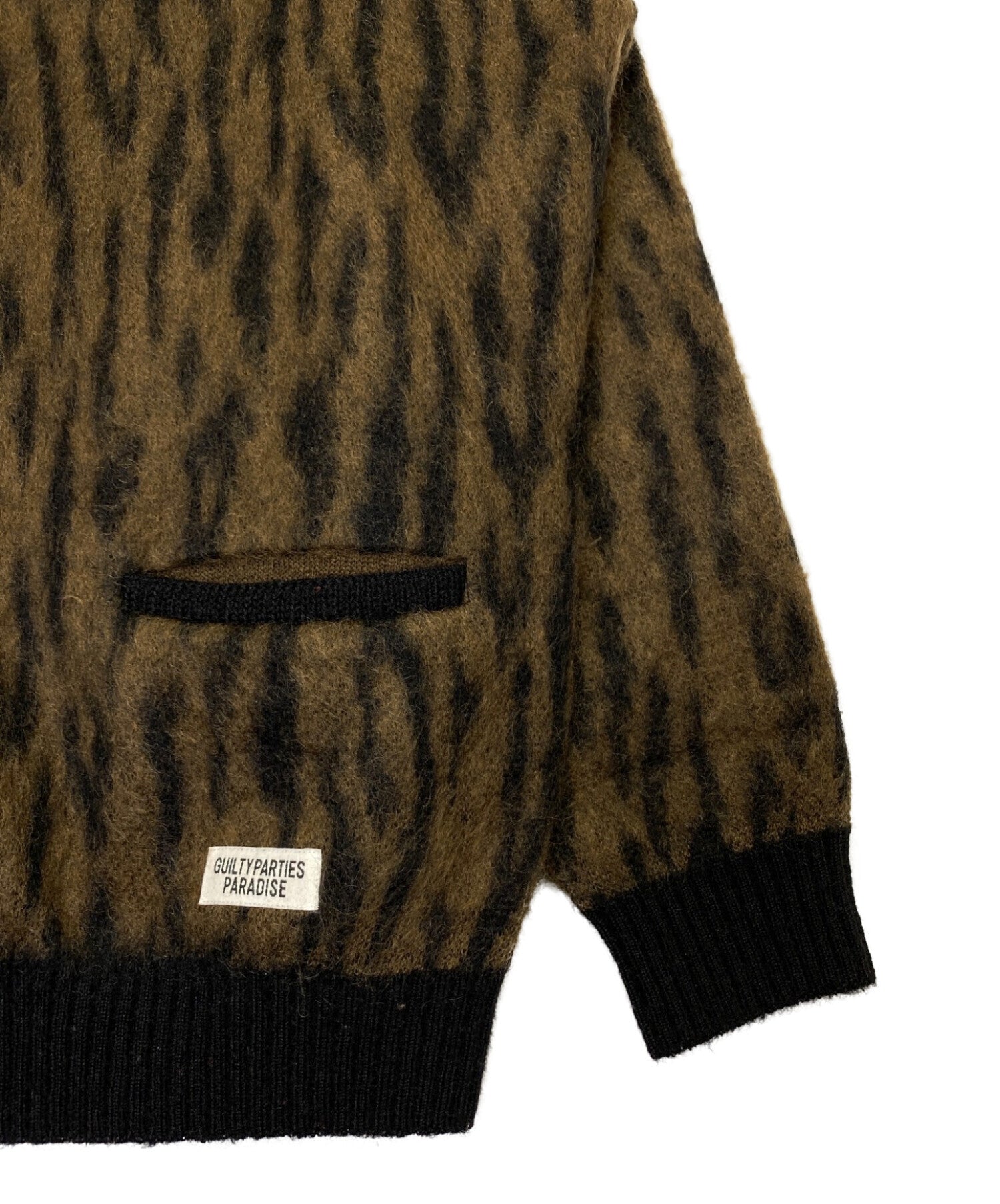 WACKO MARIA LEOPARD MOHAIR CARDIGAN ( Leopard Mohair Cardigan )