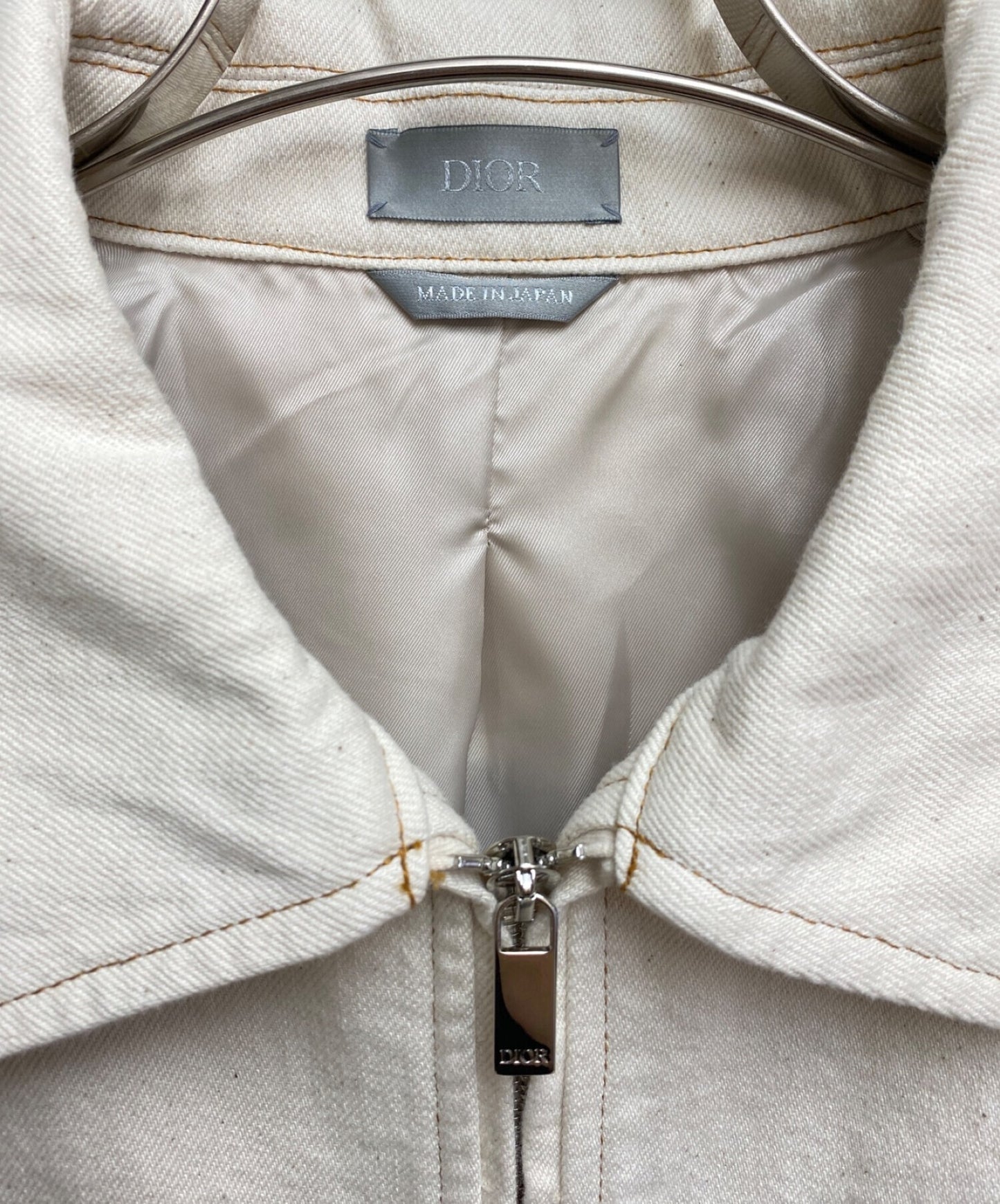 [Pre-owned] Dior 23AW Back Logo Cotton Twill Zip Jacket Blouson 393d493ay525