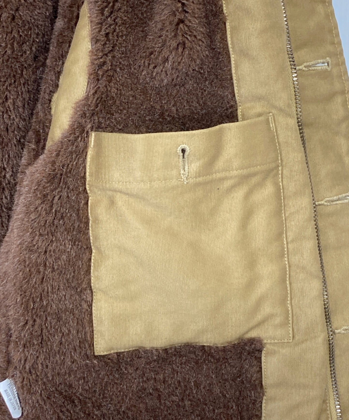 Wacko Maria × Wolf's Head Alpaca Boa N-1 Deck Jacket