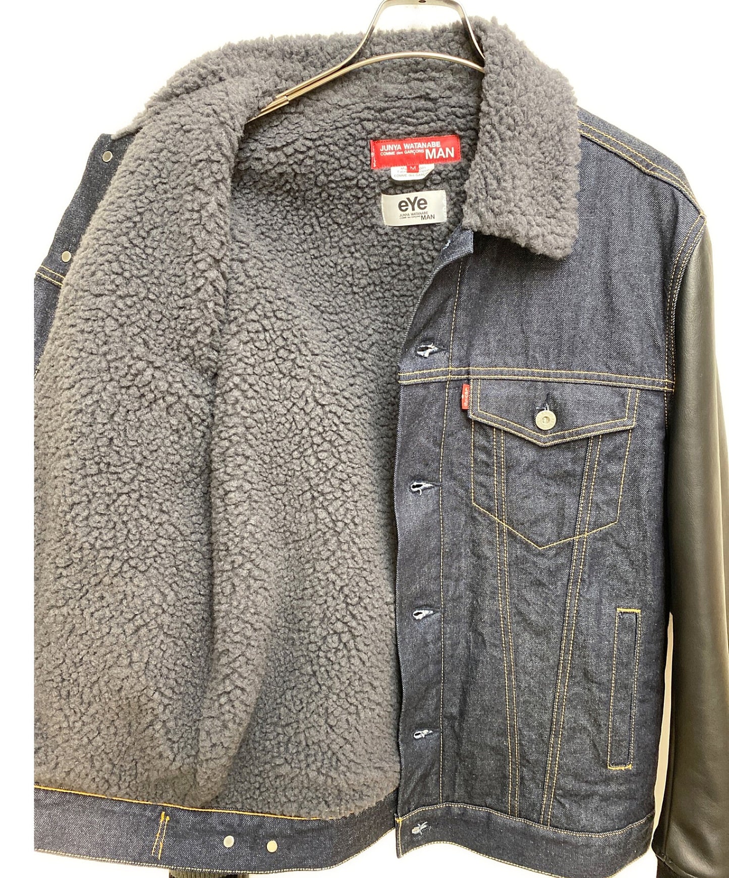 [Pre-owned] eYe COMME des GARCONS JUNYAWATANABE MAN Cotton denim and cowhide Levi's W name jacket WH-J918