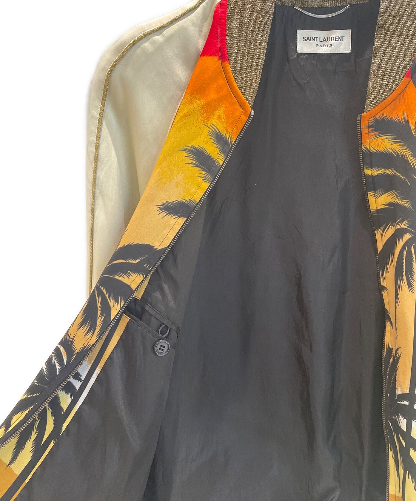 [Pre-owned] Saint Laurent Paris Palm Tree Souvenir Jacket 419263