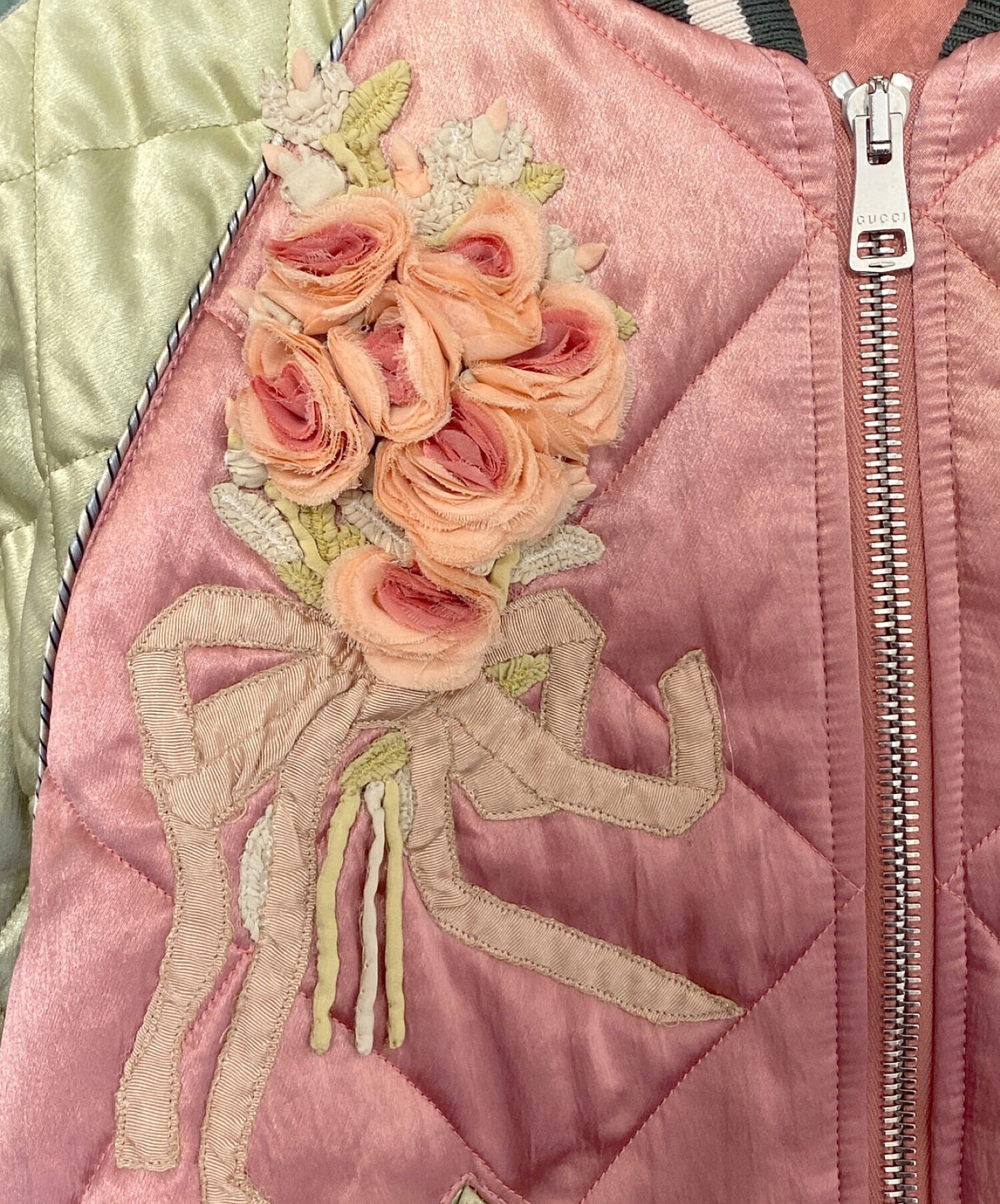 Gucci Shunga Pearl Embroidered Denim Jacket IT 40