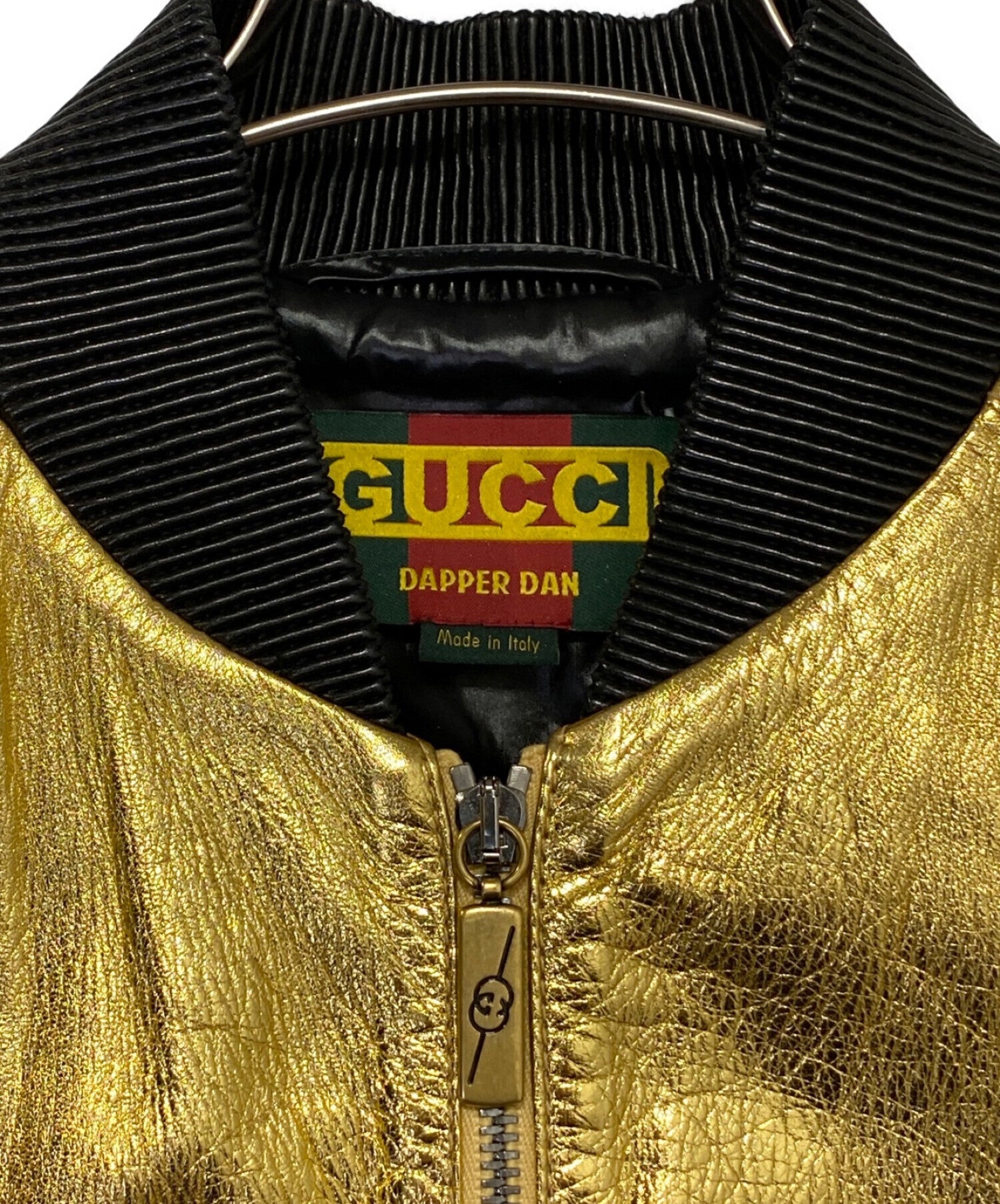Gucci Dapper Dan Metallic Green Bomber Jacket