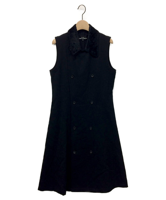 Tricot Comme des Garcons Wool Gabba Sleeveless Dress / Collar Fer One Piece TA-05030M / AD1991