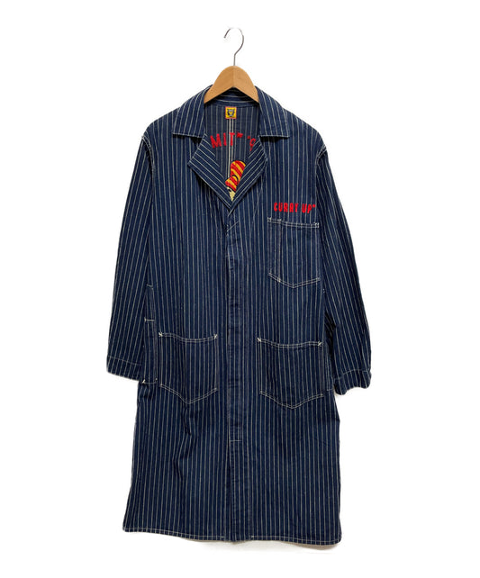 [Pre-owned] HUMAN MADE Curly Up Store Coat Striped Embroidered